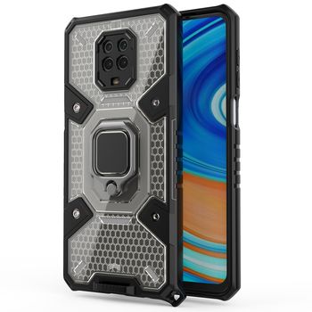 Husa techsuit - honeycomb armor - xiaomi redmi note 9s / note 9 pro / note 9 pro max - negru