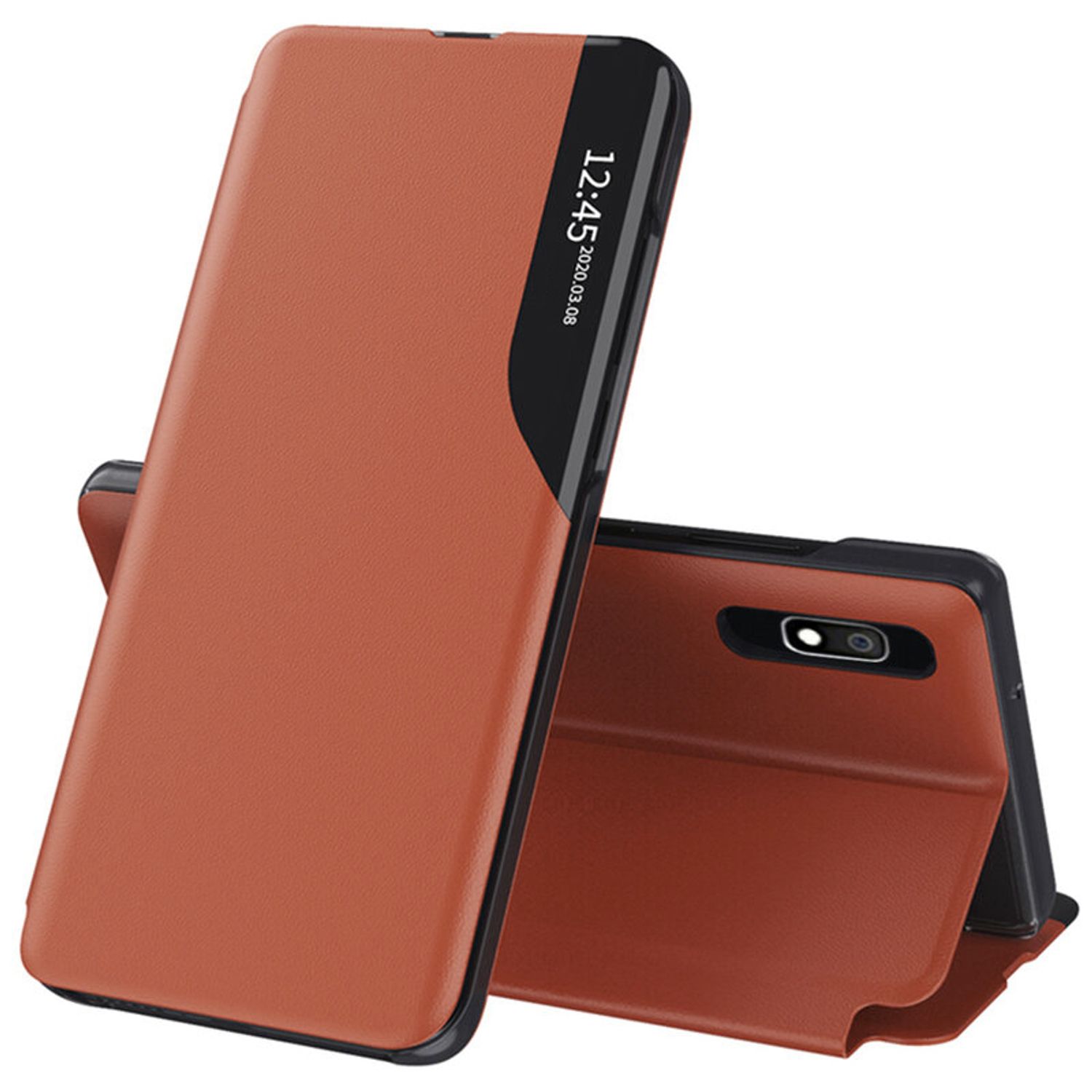 Husa tip carte Techsuit - eFold Series - Samsung Galaxy A10 - Orange fotografia produsului