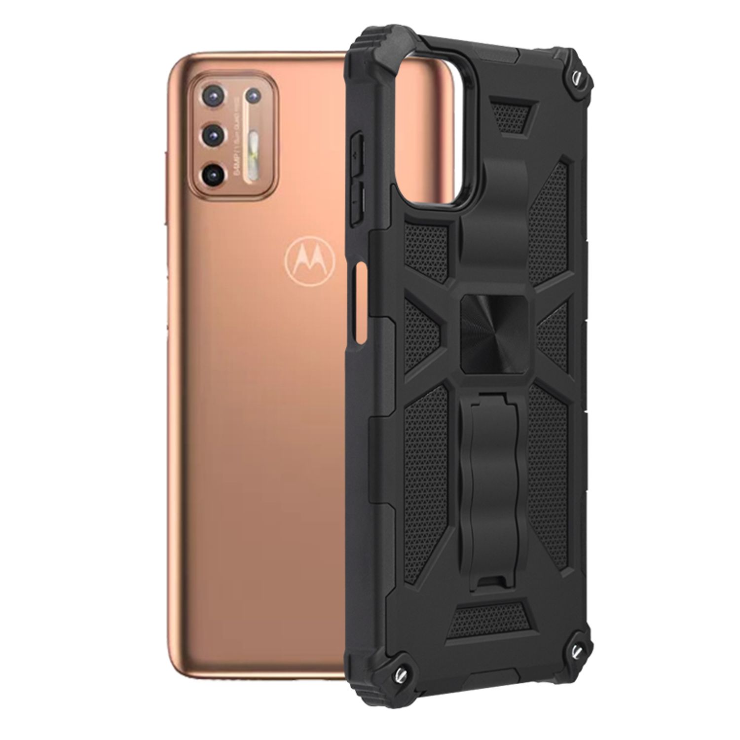 Husa antisoc Techsuit - Blazor Series - Motorola Moto G9 Plus - Black fotografia produsului