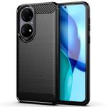 Husa Techsuit - Carbon Silicone - Huawei P50 Pro - Black fotografia produsului