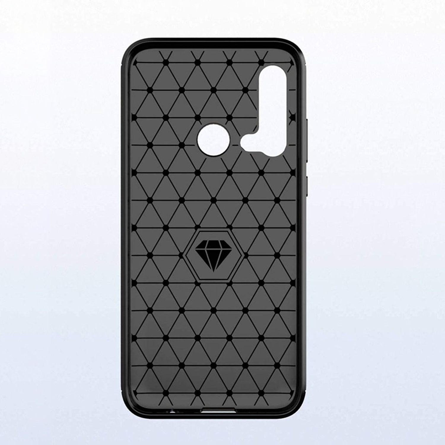 Husa Techsuit - Carbon Silicone - Huawei Nova 5T / Honor 20 - Black fotografia produsului View 3 L