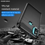 Husa Techsuit - Carbon Silicone - Motorola Moto E20 / E40 - Black fotografia produsului View 3 S