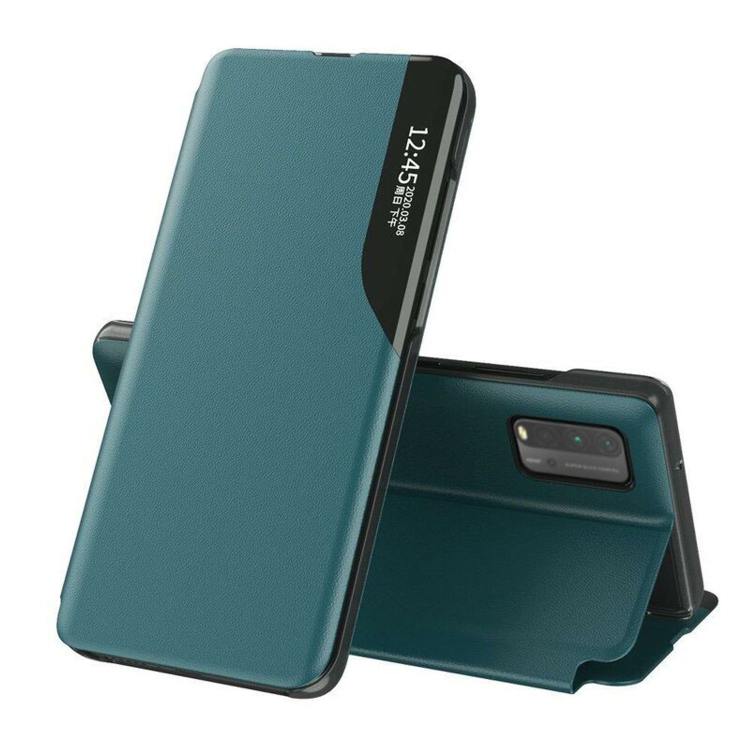 Husa tip carte Techsuit - eFold Series - Xiaomi Redmi 9T - Dark Green fotografia produsului