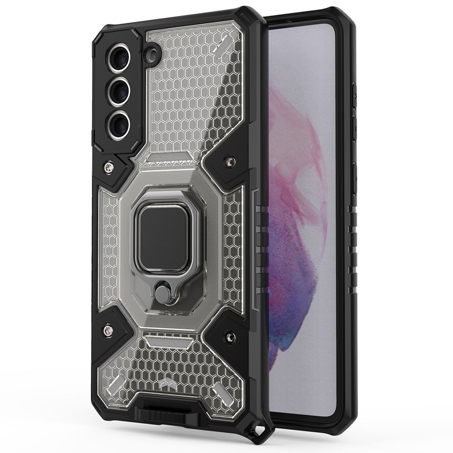 Husa Techsuit - Honeycomb Armor - Samsung Galaxy S21 - negru fotografia produsului