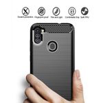 Husa Techsuit - Carbon Silicone - Samsung Galaxy A11 - Black fotografia produsului View 3 S