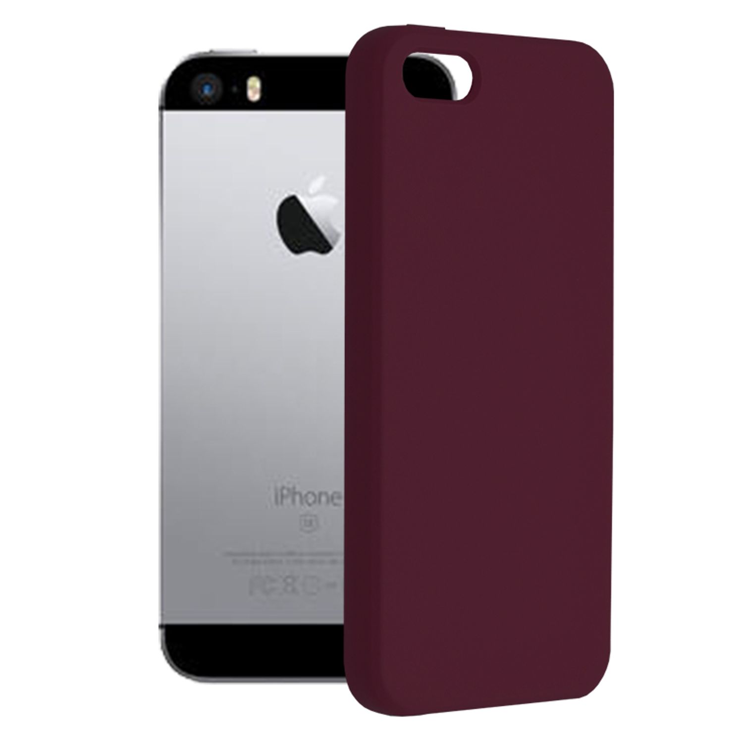 Husa premium Techsuit - Soft Edge Silicone - iPhone 5 / 5S - Plum Violet fotografia produsului