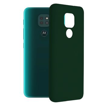 Husa premium techsuit - soft edge silicone - motorola moto g9 play - dark green