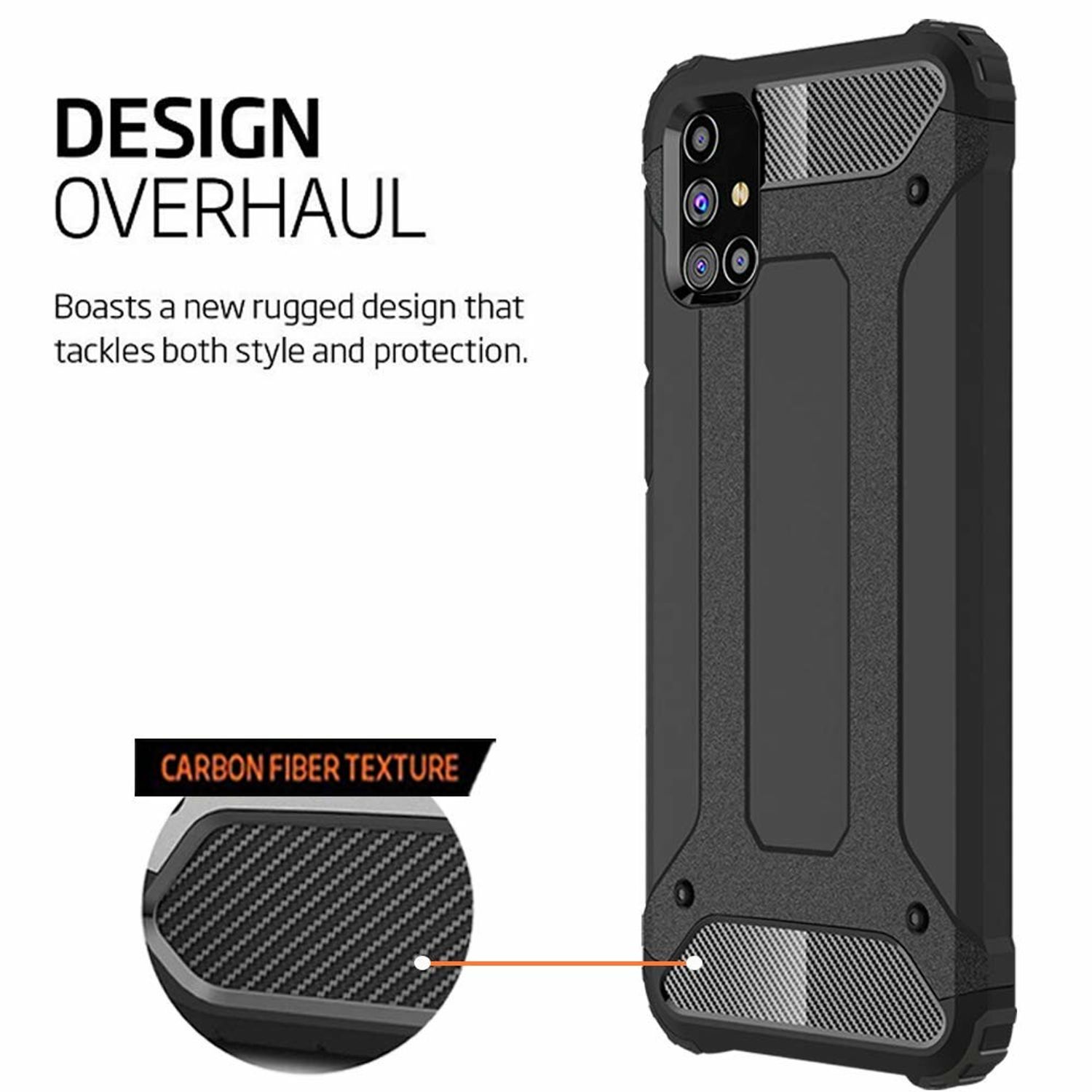 Husa Techsuit - Hybrid Armor - Samsung Galaxy M31S - Black fotografia produsului View 2 L