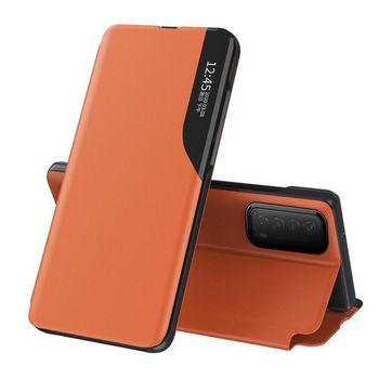 Husa tip carte techsuit - efold series - huawei p smart 2021 - orange