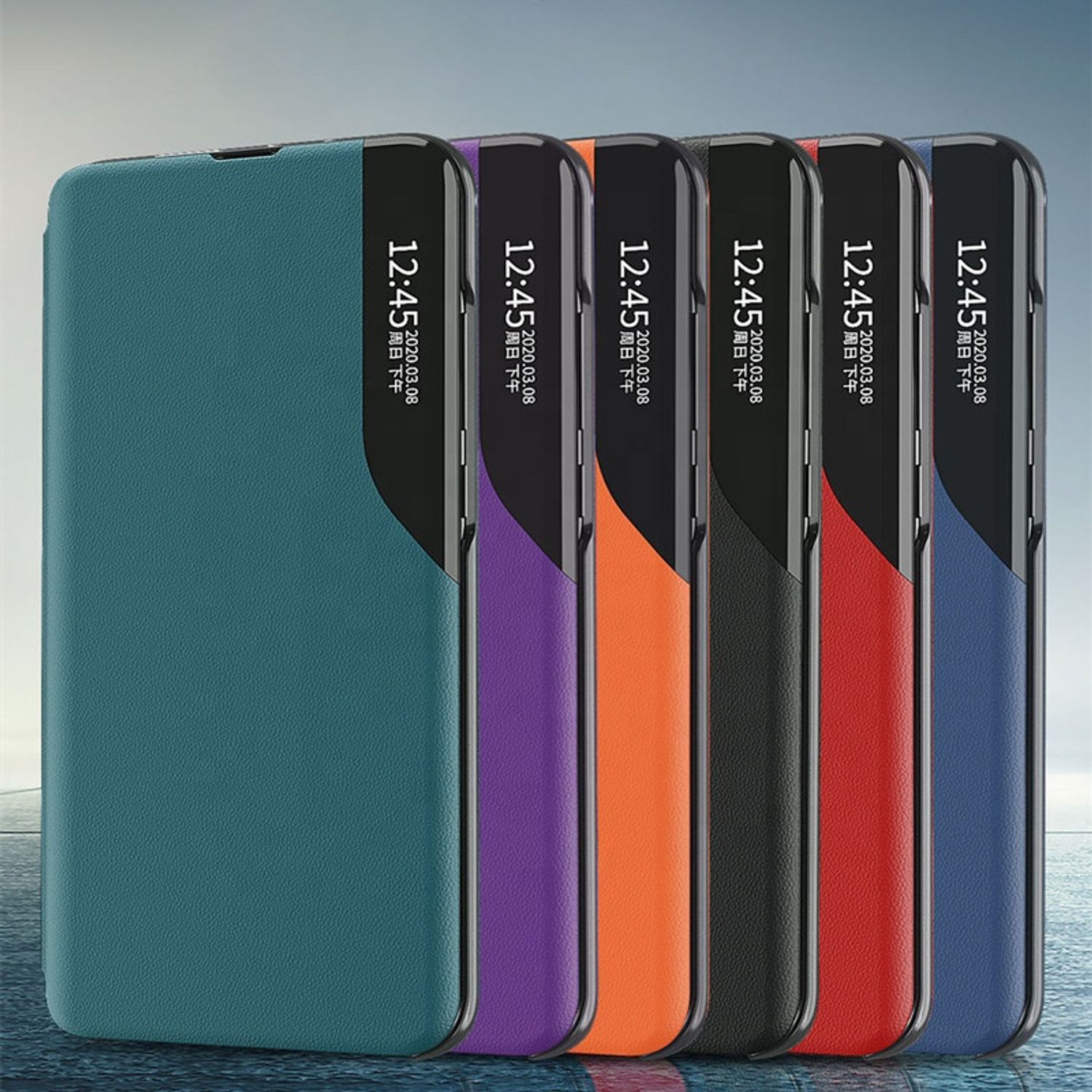 Husa tip carte Techsuit - eFold Series - Huawei P Smart 2021 - Orange fotografia produsului View 3 L