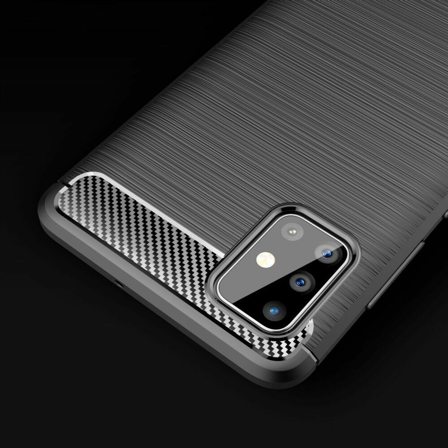 Husa Techsuit - Carbon Silicone - Huawei P40 Lite E - Black fotografia produsului View 3 L