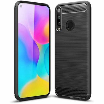 Husa techsuit - carbon silicone - huawei p40 lite e - black