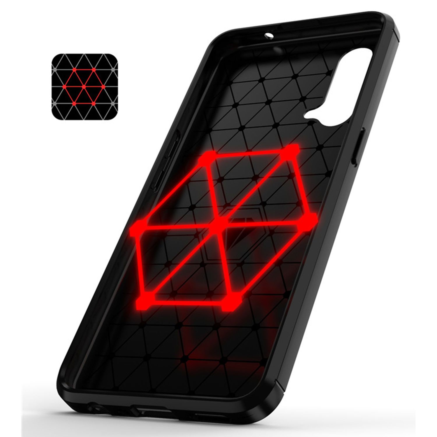 Husa Techsuit - Carbon Silicone - Oneplus Nord CE 5G - Black fotografia produsului View 3 L