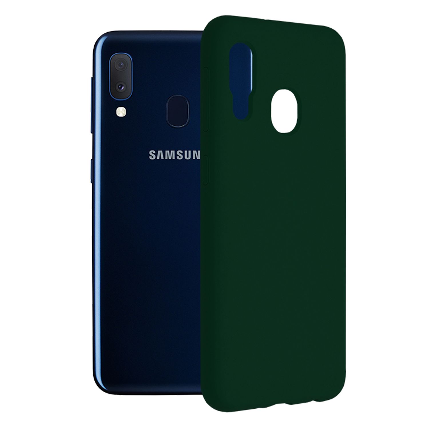Husa premium Techsuit - Soft Edge Silicone - Samsung Galaxy A20e - Dark Green fotografia produsului