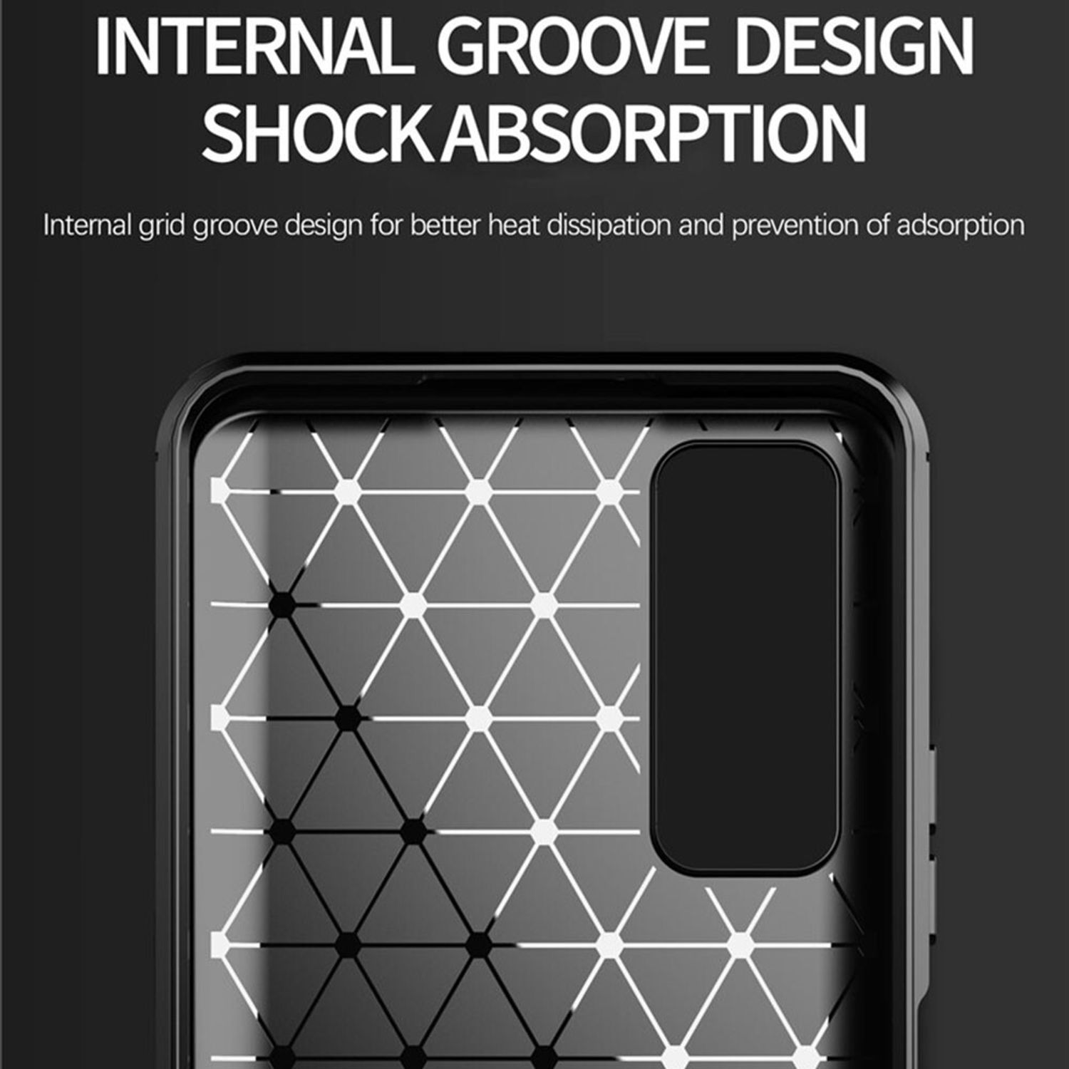 Husa Techsuit - Carbon Silicone - Huawei P Smart 2021 - Black fotografia produsului View 3 L