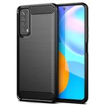Husa Techsuit - Carbon Silicone - Huawei P Smart 2021 - Black fotografia produsului