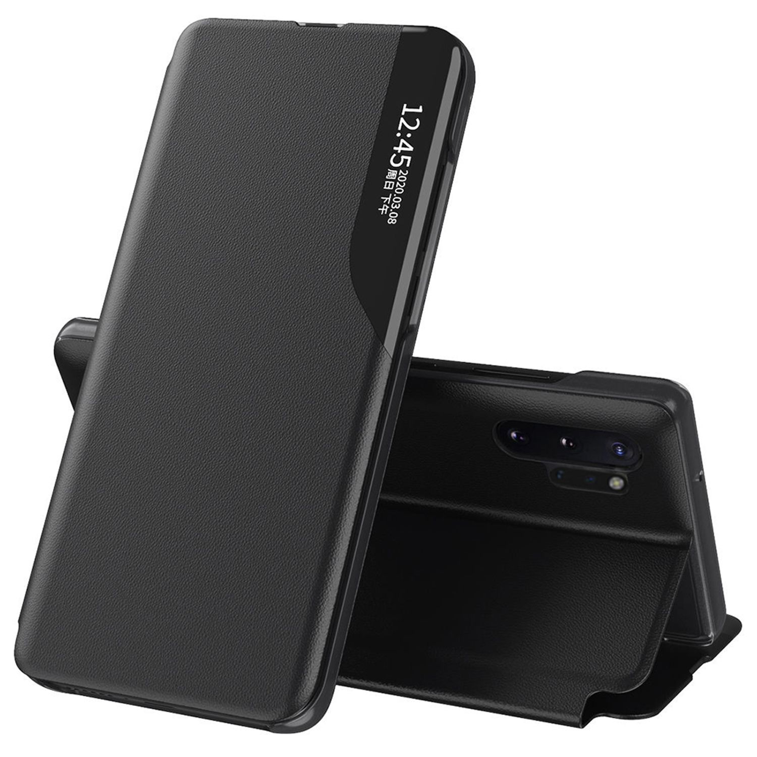 Husa tip carte Techsuit - eFold Series - Samsung Galaxy Note 10 Plus - Black fotografia produsului