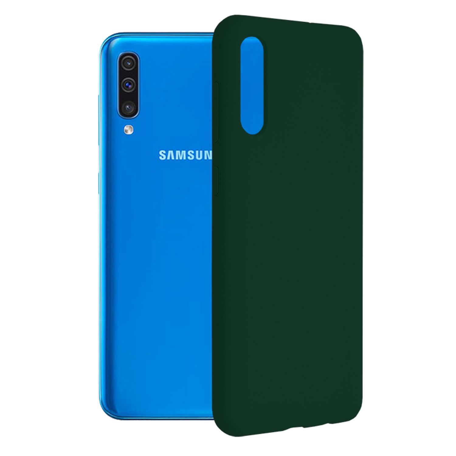 Husa premium Techsuit - Soft Edge Silicone - Samsung Galaxy A50 - Dark Green fotografia produsului