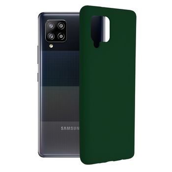 Husa premium techsuit - soft edge silicone - samsung galaxy a42 5g - dark green