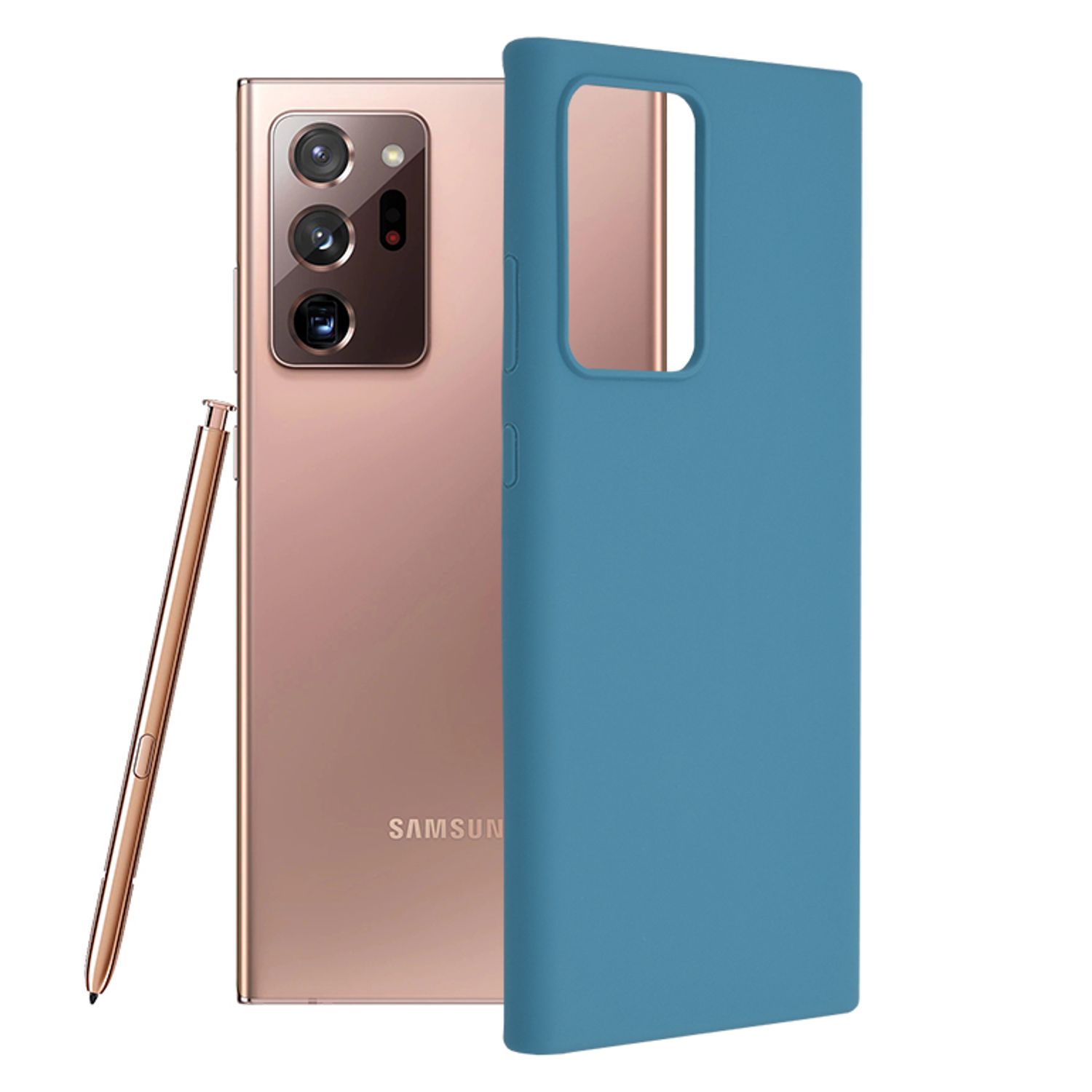 Husa premium Techsuit - Soft Edge Silicone - Samsung Galaxy Note 20 Ultra - Denim Blue fotografia produsului