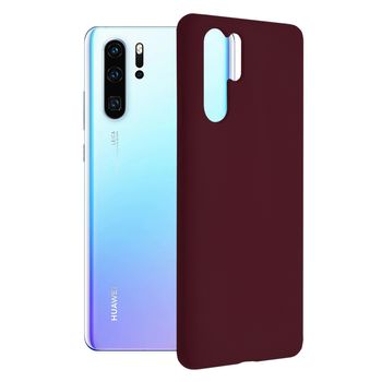 Husa premium techsuit - soft edge silicone - huawei p30 pro - plum violet