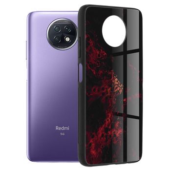 Husa cu spate din sticla techsuit - glaze series - xiaomi redmi note 9t - red nebula
