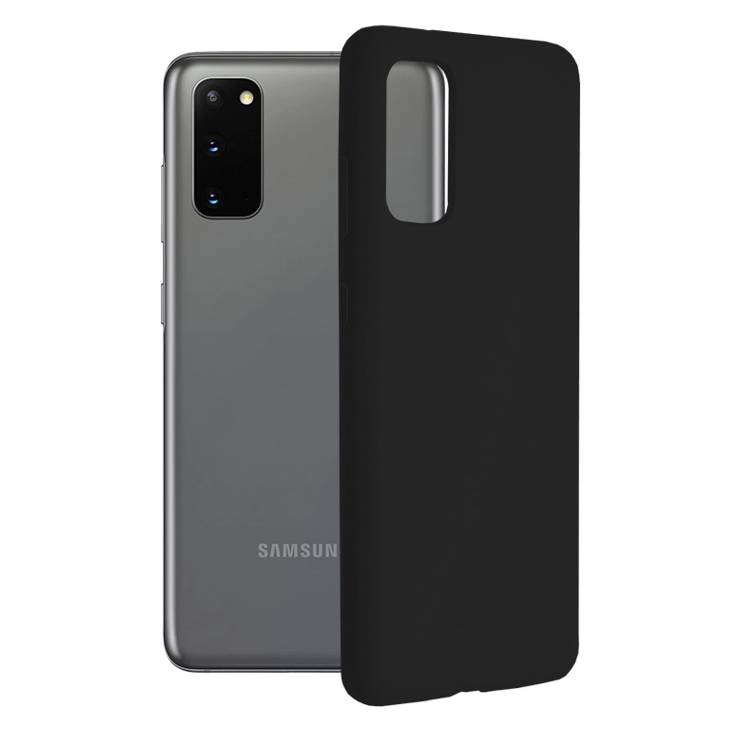 Husa premium Techsuit - Soft Edge Silicone - Samsung Galaxy S20 - Black fotografia produsului