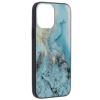 Husa cu spate din sticla techsuit - glaze series - iphone 13 pro max - blue ocean