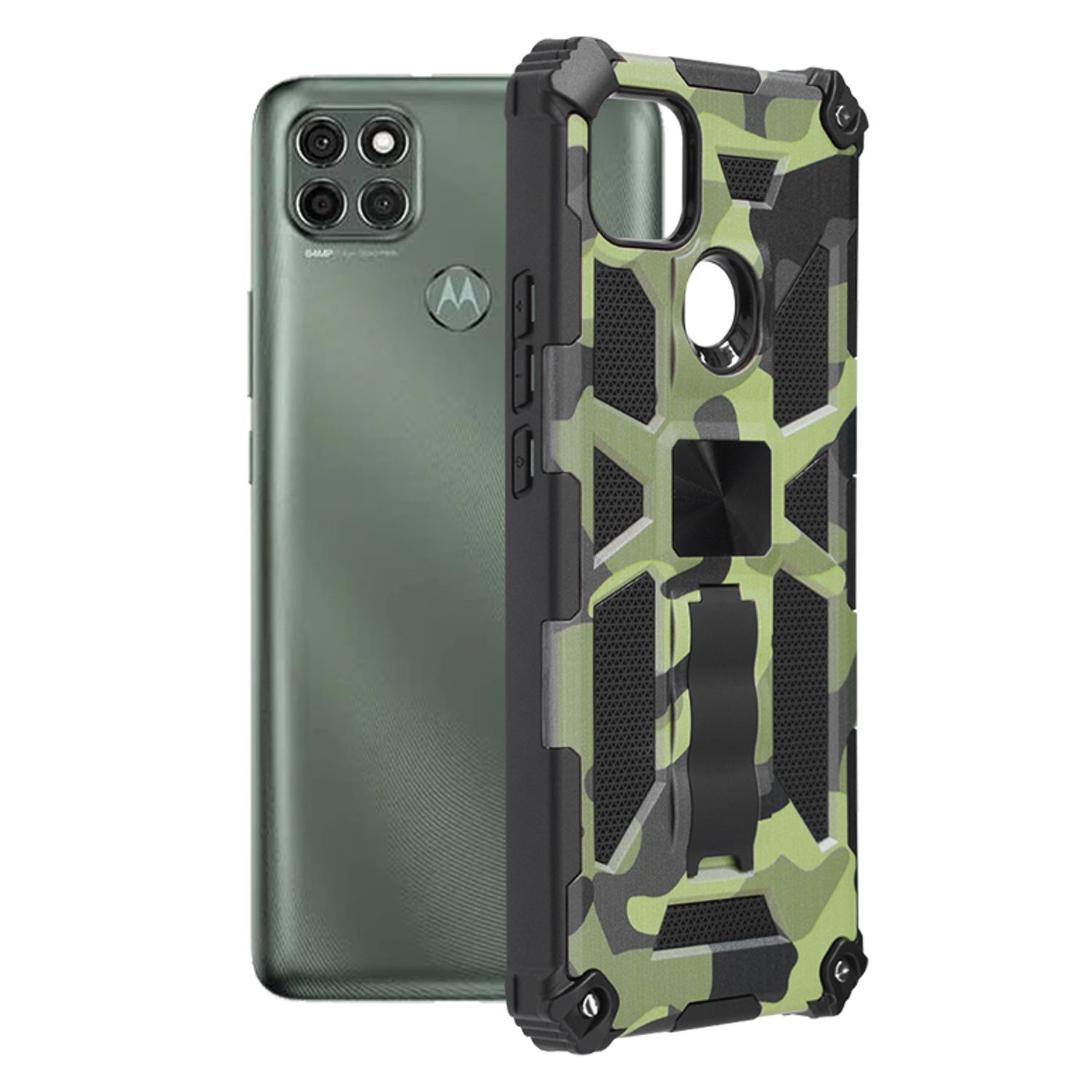 Husa antisoc Techsuit - Blazor Series - Motorola Moto G9 Power - Camo Lime fotografia produsului