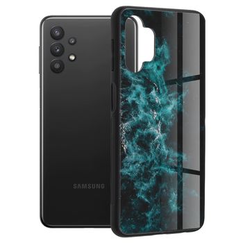 Husa cu spate din sticla techsuit - glaze series - samsung galaxy a32 5g - blue nebula