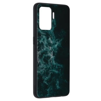 Husa cu spate din sticla techsuit - glaze series - oppo reno 5 lite / a94 4g / f19 pro - blue nebula