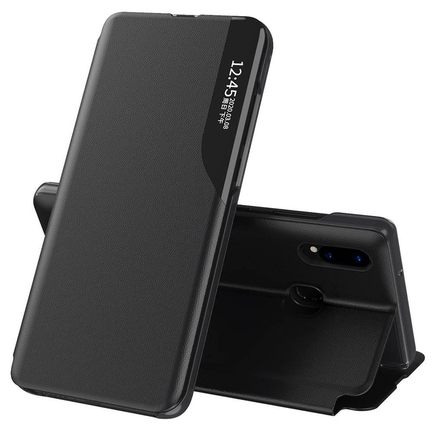 Husa tip carte Techsuit - eFold Series - Samsung Galaxy A20E - Black fotografia produsului