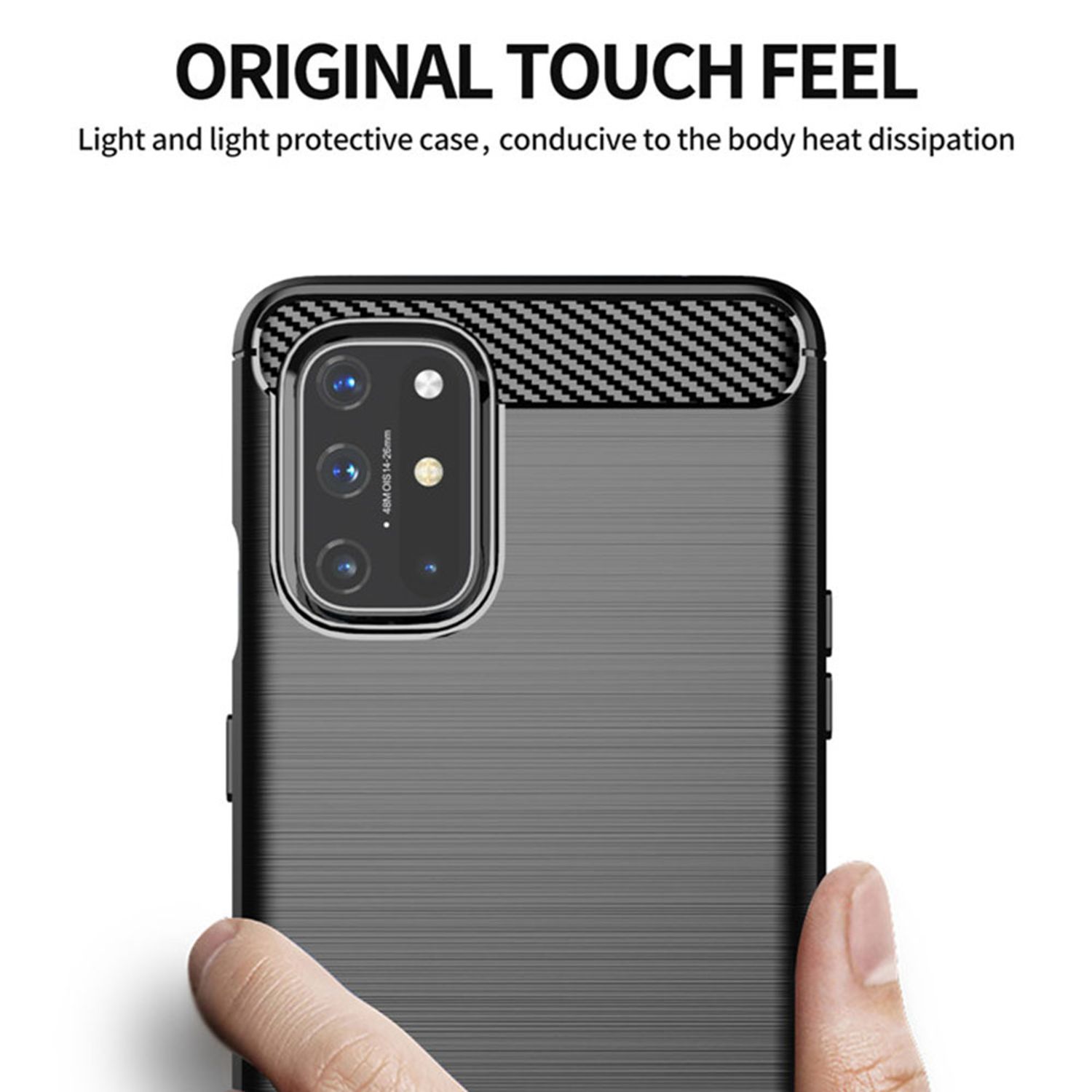 Husa Techsuit - Carbon Silicone - Oneplus 9 - Black fotografia produsului View 2 L