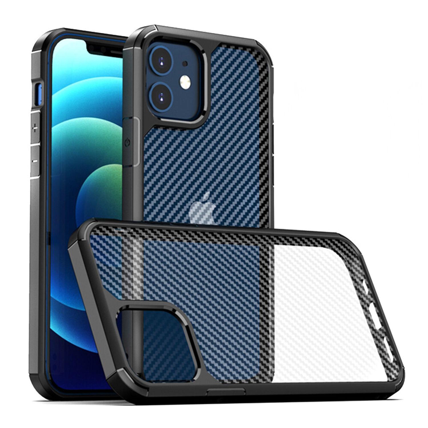 Husa premium Techsuit - CarbonFuse - iPhone 12 Mini - Black fotografia produsului