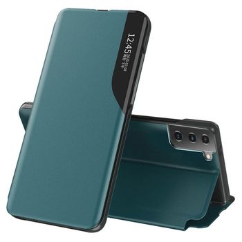 Husa tip carte techsuit - efold series - samsung galaxy s21 - dark green