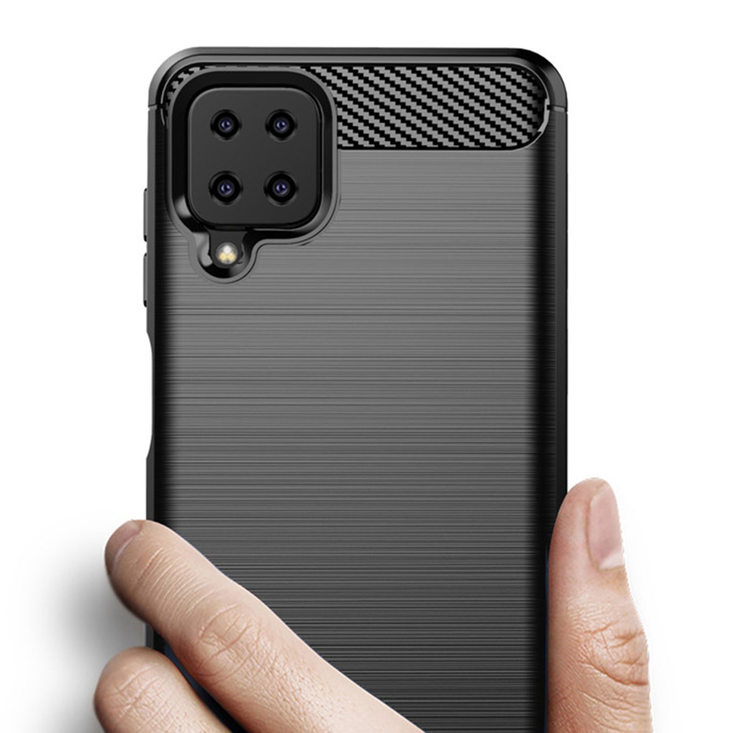 Husa Techsuit - Carbon Silicone - Samsung Galaxy A22 4G - Black fotografia produsului View 2 L