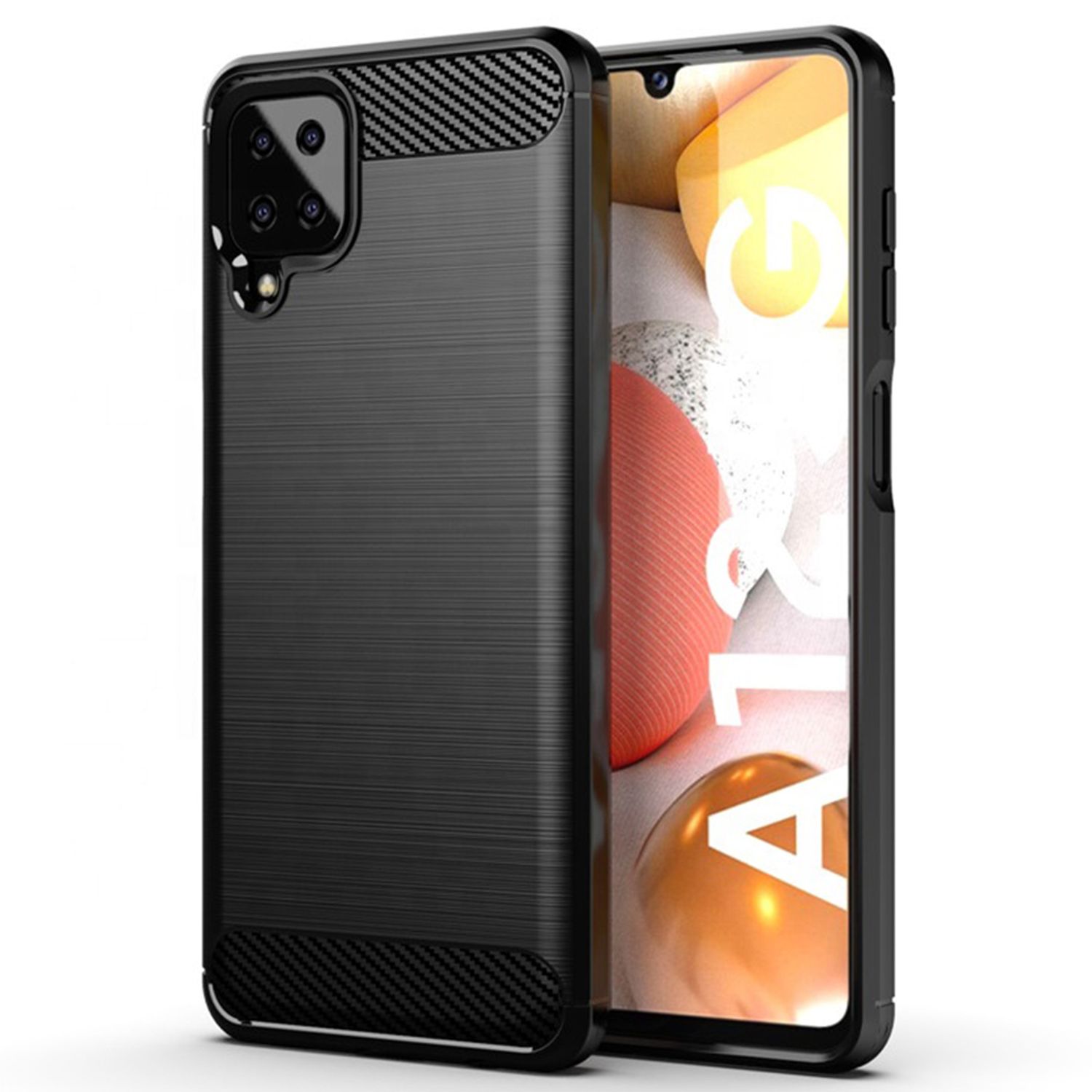 Husa Techsuit - Carbon Silicone - Samsung Galaxy A22 4G - Black fotografia produsului