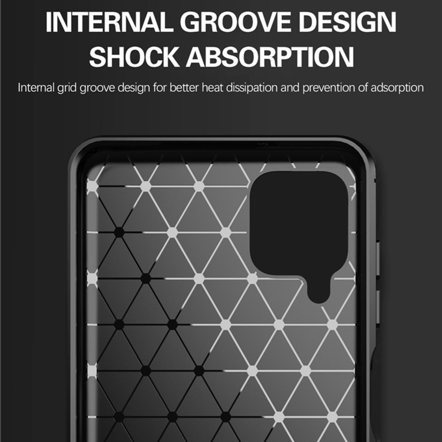 Husa Techsuit - Carbon Silicone - Samsung Galaxy A22 4G - Black fotografia produsului View 3 L