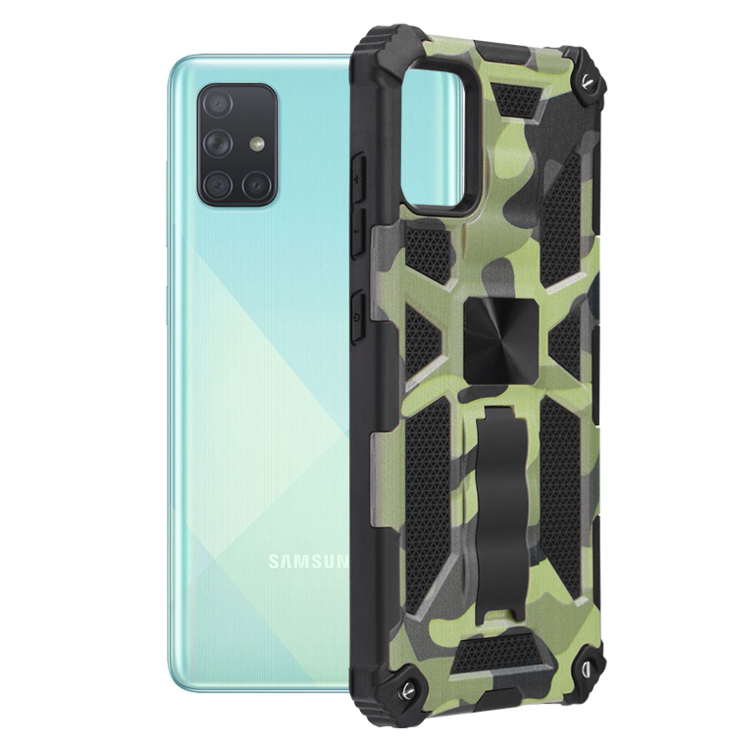 Husa antisoc Techsuit - Blazor Series - Samsung Galaxy A71 - Camo Lime fotografia produsului