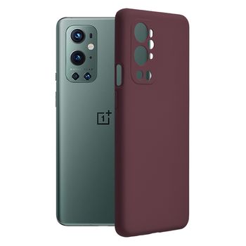 Husa premium techsuit - soft edge silicone - oneplus 9 pro - plum violet
