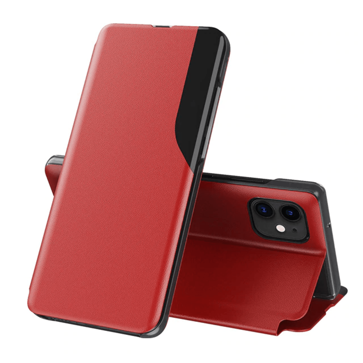 Husa tip carte Techsuit - eFold Series - iPhone 12 Mini - Red fotografia produsului