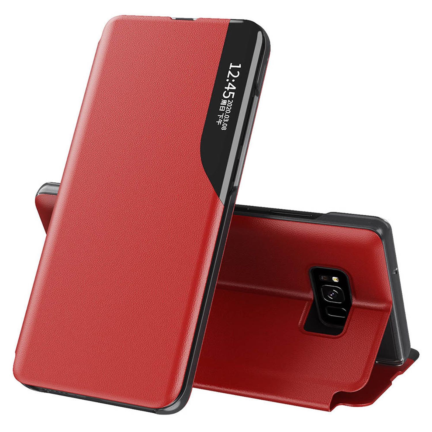 Husa tip carte Techsuit - eFold Series - Samsung Galaxy S8 Plus - Red fotografia produsului