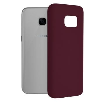 Husa premium techsuit - soft edge silicone - samsung galaxy s7 - plum violet