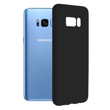 Husa premium techsuit - soft edge silicone - samsung galaxy s8 plus - black
