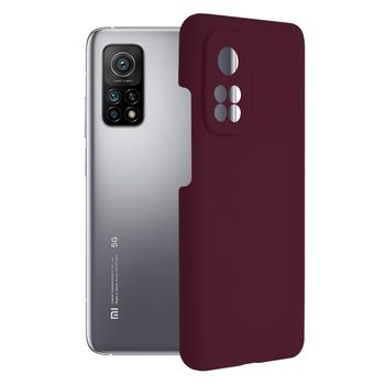 Husa premium techsuit - soft edge silicone - xiaomi mi 10t / mi 10t pro - plum violet
