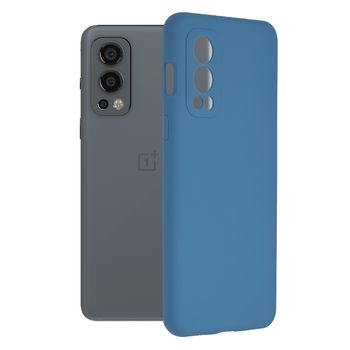 Husa premium techsuit - soft edge silicone - oneplus nord 2 5g - denim blue