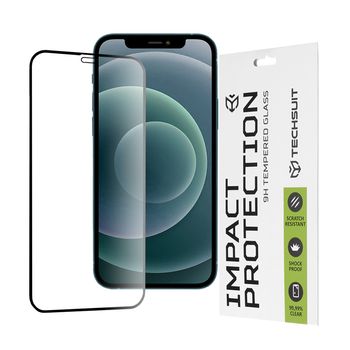 Folie sticla iphone 12 pro max,full cover, full glue glass, black