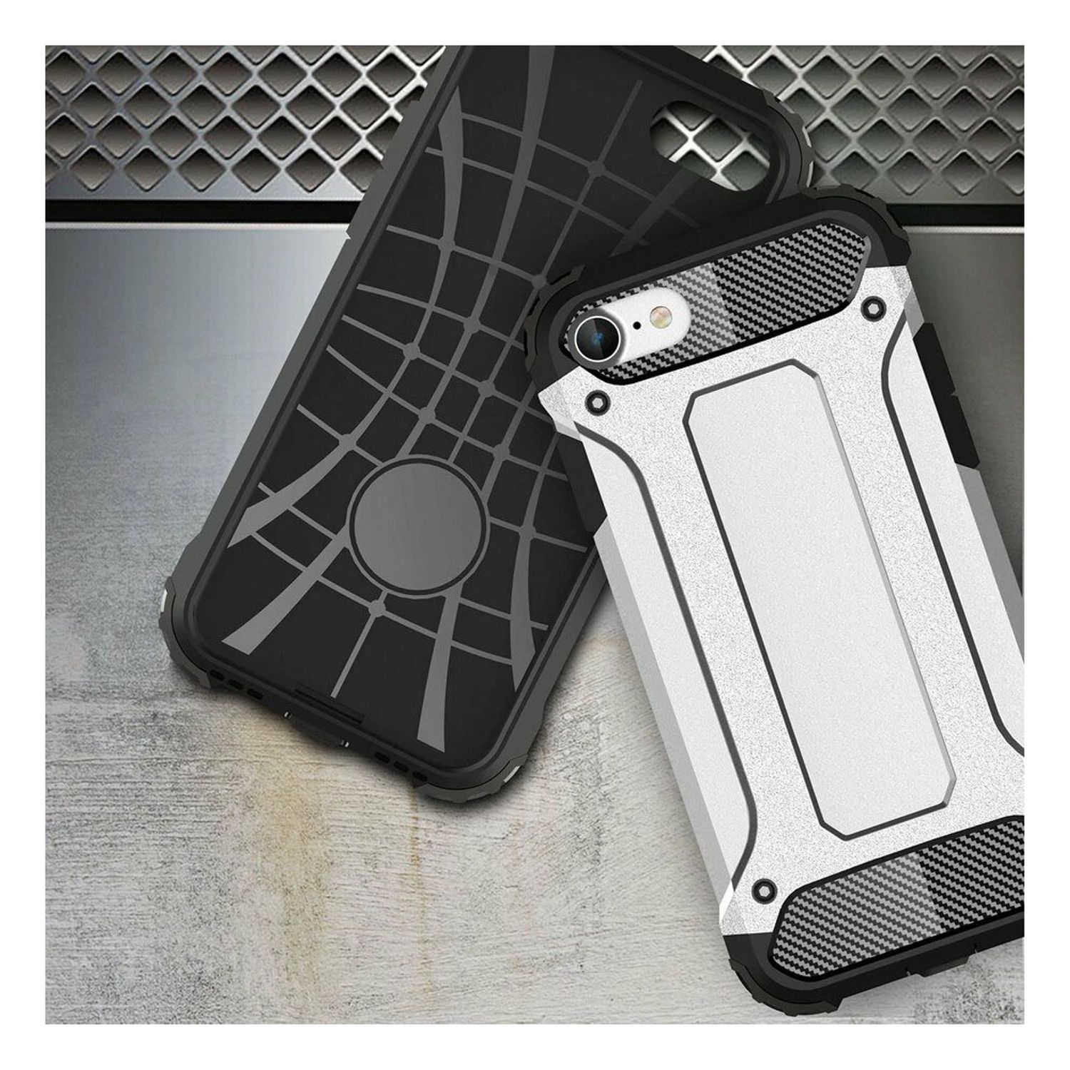 Husa Techsuit - Hybrid Armor - iPhone 7 / 8 / SE2 - Black fotografia produsului View 2 L