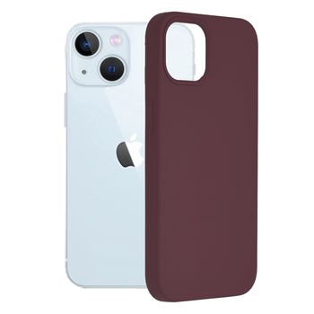 Husa premium techsuit - soft edge silicone - iphone 13 - plum violet
