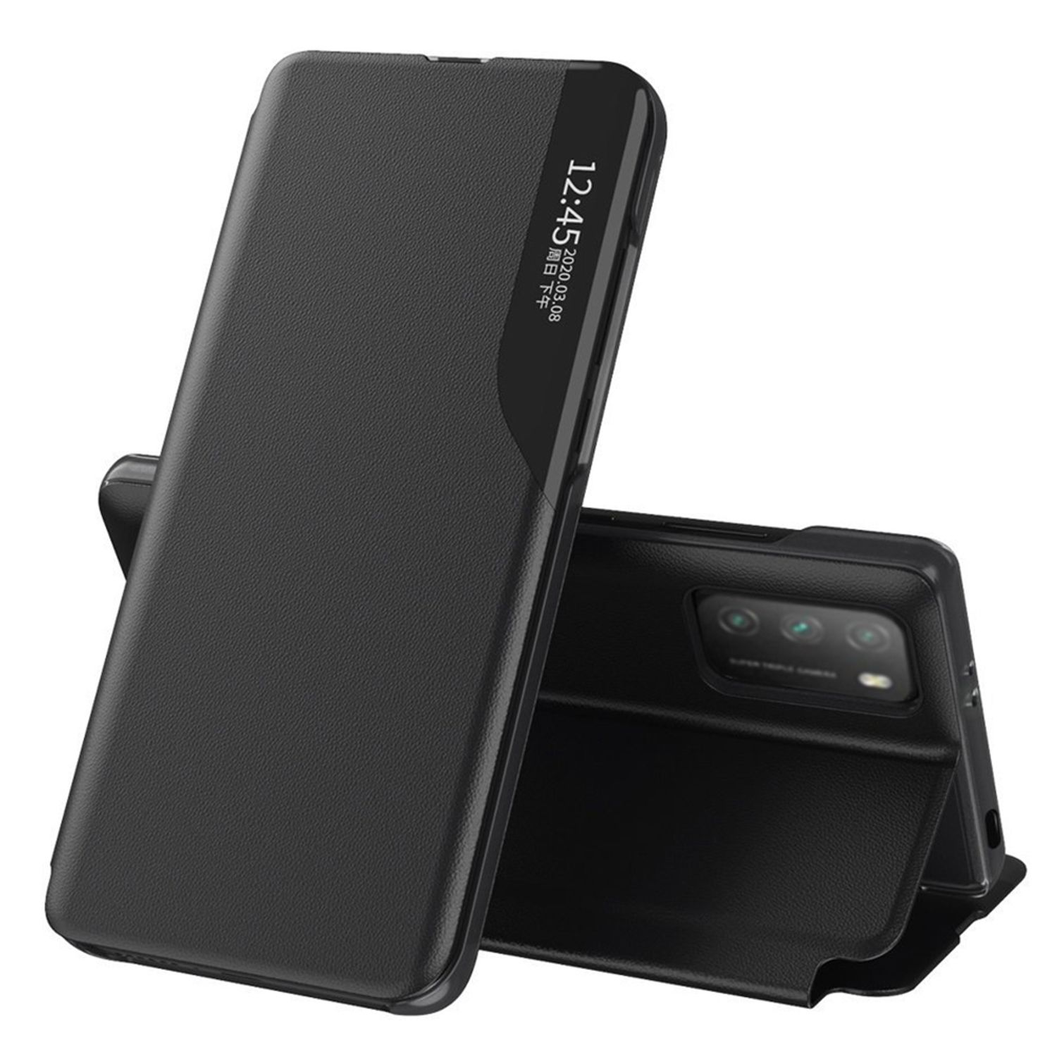 Husa tip carte Techsuit - eFold Series - Xiaomi Poco M3 - Black fotografia produsului
